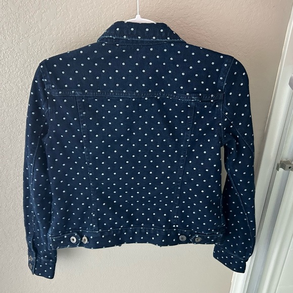Liz Claiborne Polka-Dot Navy Denim jacket - Picture 3 of 3